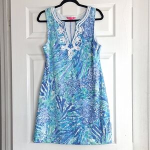 Lilly Pulitzer Harper Blue Haven Hey Hey Soleil Sleeveless Shift Dress